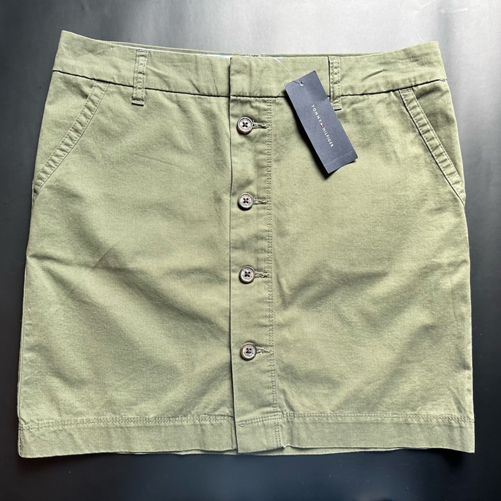 Tommy Hilfiger Olive Green Khaki Pencil Skirt  NWT 🌟 - Picture 2 of 11
